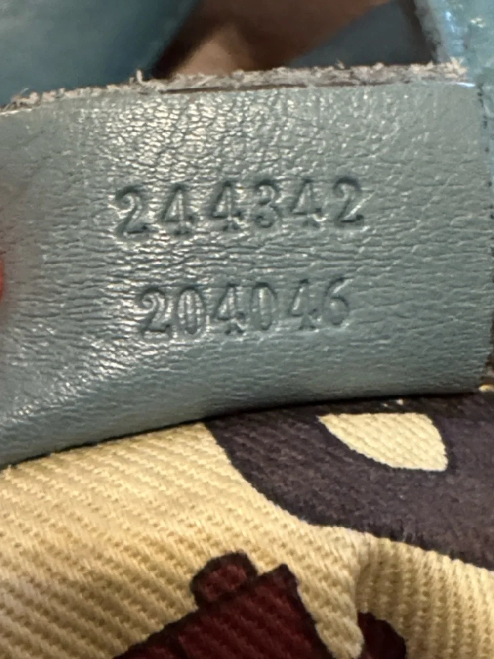 Gucci Light Blue Nylon Canvas Shoulder Bag with Silver Hardware 244342 204046